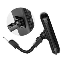 Uchwyt na rower motor wodoszczelny na wysięgniku do lusterka na telefon 4,8 - 5,5" cali