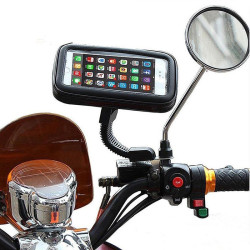 Uchwyt na rower motor wodoszczelny na wysięgniku do lusterka na telefon 4,8 - 5,5" cali
