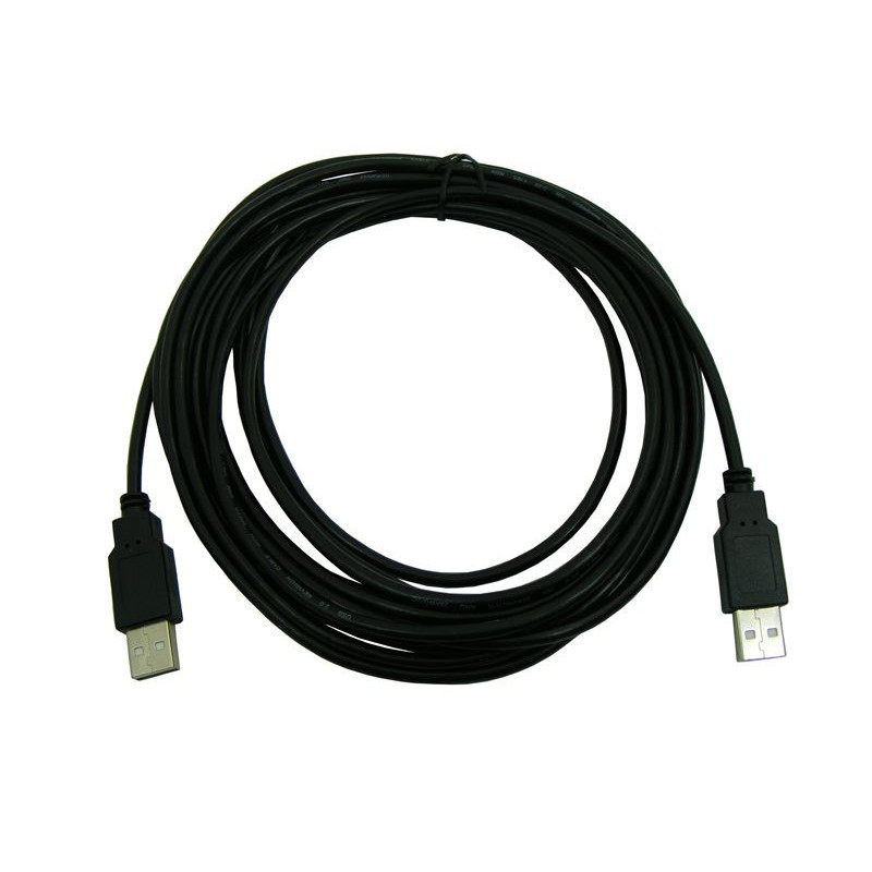 Kabel PC USB-A 2.0 męski - męski przewód 5m czarny