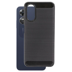 Etui Bumper Carbon Fiber na telefon OPPO A17 CPH2477 czarne