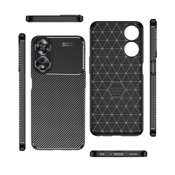 Etui Bumper Carbon Fiber na telefon OPPO A78 5G CPH2483 czarne