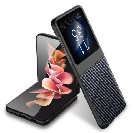 Etui Hard Case Carbon na telefon motorola razr 40 5G XT2323 / razr 40 ultra 5G XT2321 czarne