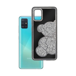 Etui TEDDY BEAR na telefon Samsung Galaxy A53 5G A536 damskie dziewczęce na prezent urodziny święta srebrne