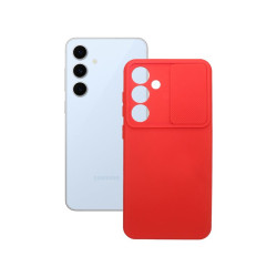 Etui SILICONE LENS na telefon Samsung Galaxy S24 FE 5G S721 czerwone