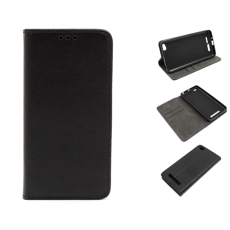 Etui Smart Magnet na telefon Xiaomi Redmi 4A czarne gładkie