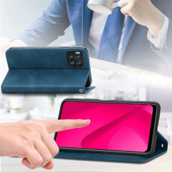 Etui Smart Retro na telefon T-Mobile T Phone 2 Pro 5G / REVVL 7 Pro 5G niebieskie