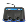 Rozgałęźnik zapalniczki 3 gniazda + 2 x USB ROZ12