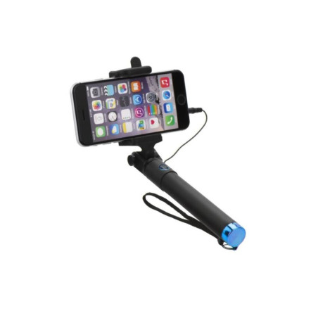 Uchwyt SELFIE STICK Audio Jack 3,5mm długość 80cm na telefon smartfon kamerę sportową niebieski