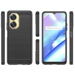 Etui Bumper Carbon LUX na telefon Realme C55 RMX3710 czarne