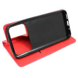 Etui Smart Magnet na telefon Xiaomi POCO C40 220333QPG czerwone