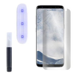 9H SZKŁO hartowane na telefon Samsung Galaxy S8+ G955 UV + lampa bezbarwne