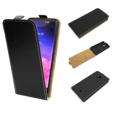Etui pionowe z klapką SLIM FLEX na telefon Nokia 1320 Lumia czarne HQ
