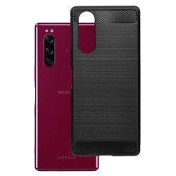 Etui Bumper Carbon LUX do telefonu Sony Xperia 5 J9210 J8270 czarne