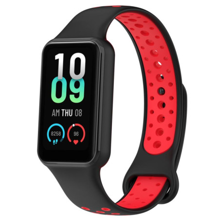Opaska / pasek do smartband Xiaomi Mi Band 8 Active / Redmi Smart Band 2 czarno-czerwona