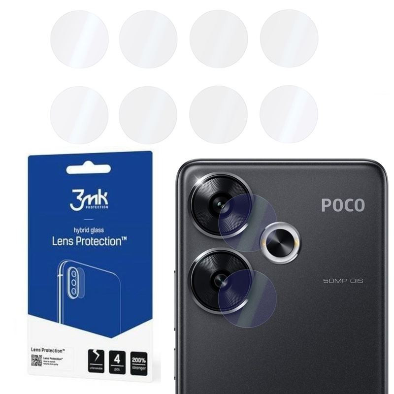 3MK FLEXIBLE GLASS szkło hybrydowe na telefon Xiaomi POCO F6 5G 24069PC21G camera Lens