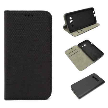 Etui Smart Magnet na telefon Samsung Galaxy A3 A300 czarne gładkie HQ