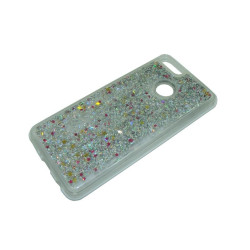 Etui Liquid / Water Case na telefon Huawei Y9 2018 srebrny