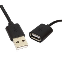 Przedłużacz kabla USB 2.0 męski-żeński przewód 1m czarna - kabel przedłużający USB-A
