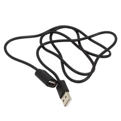 Przedłużacz kabla USB 2.0 męski-żeński przewód 1m czarna - kabel przedłużający USB-A