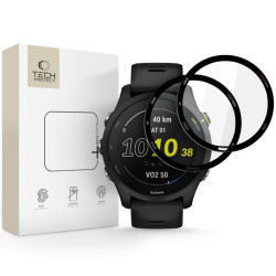 7H Szkło hybrydowe na smartwatch Garmin Forerunner 255 Tech-Protect Glass Flex 2szt