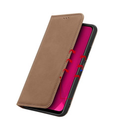 Etui Smart Retro na telefon T-Mobile T Phone 2 5G / REVVL 7 5G brązowe