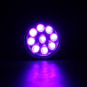 Latarka 9 LED UV fiolet szperacz do szukania bursztyn mocz aluminiowa czarna