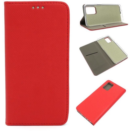 Etui Smart Magnet na telefon Realme 8 5G RMX3241 / V13 5G RMX3043 czerwone
