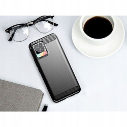 Etui Bumper Carbon LUX na telefon Realme 8 5G RMX3241 / V13 5G RMX3043 czarne