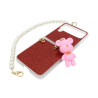 Etui Hard Case Bling na telefon Samsung Galaxy Z Flip 4 5G F721 / 3 5G F711 czerwone