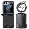 Etui Leather Case Zipper na telefon Samsung Galaxy Z Flip 7 5G F766 czarne