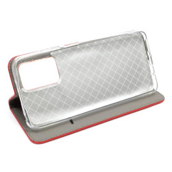 Etui Smart Magnet na telefon Xiaomi Redmi 10 21061119DG / Note 11 4G 2201117TY czerwone