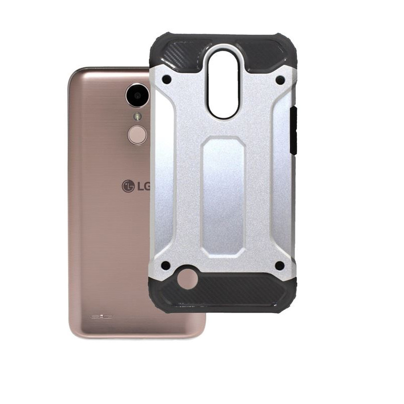 ETUI PANCERNE NEO na telefon LG K10 2017 M250 srebrne