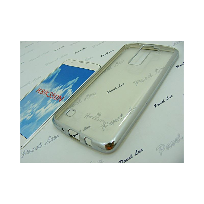 Etui BUMPER HALLSEN TPU na telefon LG K8 K350e srebrny