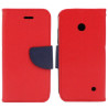 Etui Fancy Diary na telefon Nokia Lumia 630 czerwony