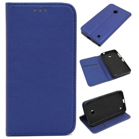 Etui Smart Magnet na telefon Nokia Lumia 630 635 granatowe