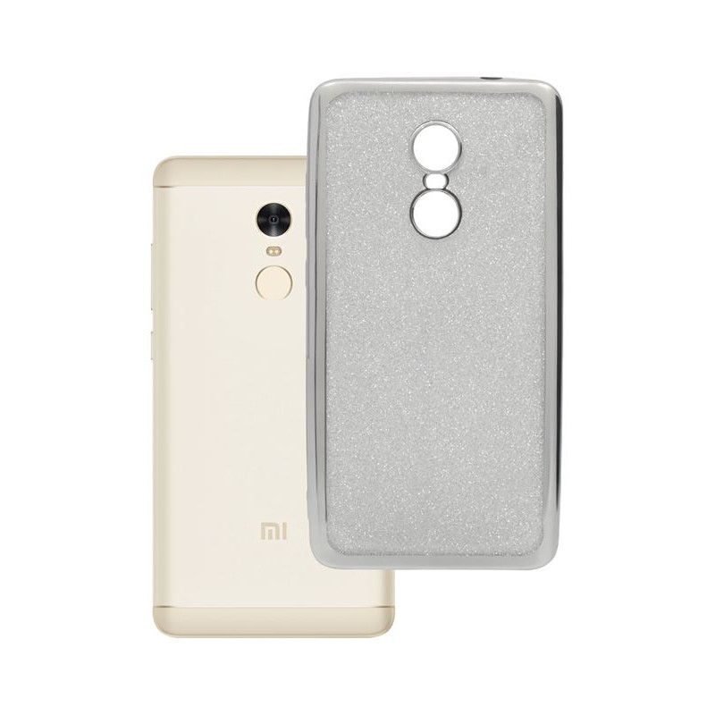 Etui Jelly Case GLOSSY HQ na telefon Xiaomi Redmi Note 4 2016102 / 4X 2016101 srebrne