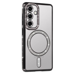 Etui MagSafe Bling na telefon Samsung Galaxy S24 Ultra 5G S928 czarne