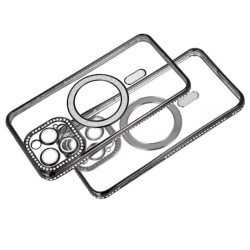Etui MagSafe Bling na telefon Samsung Galaxy S24 Ultra 5G S928 czarne