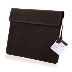 Etui skóra2 poziome z klapką na tablet 10.5" cali uniwersalne / T-Mobile T Tablet 5G ciemnobrązowe