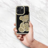 Etui TEDDY BEAR na telefon Apple iPhone 12 Mini A2176 damskie dziewczęce na prezent urodziny święta złote