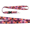 Smycz na szyję w kwiaty do telefonu uniwersalna 20mm x 52cm WZÓR 9