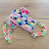 Etui Chain Case na telefon Apple iPhone 13 Mini z łańcuszkiem - kolorowe wzory