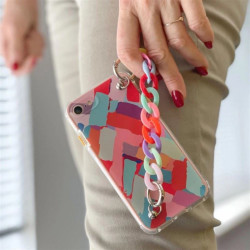 Etui Chain Case na telefon Apple iPhone 13 Mini z łańcuszkiem - kolorowe wzory