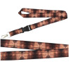 Smycz na szyję do telefonu uniwersalna 20mm x 52cm WZÓR 13 brązowo-czarny tie-dye