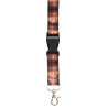 Smycz na szyję do telefonu i kluczy 20mm x 52cm WZÓR 13 brązowo-czarny tie-dye
