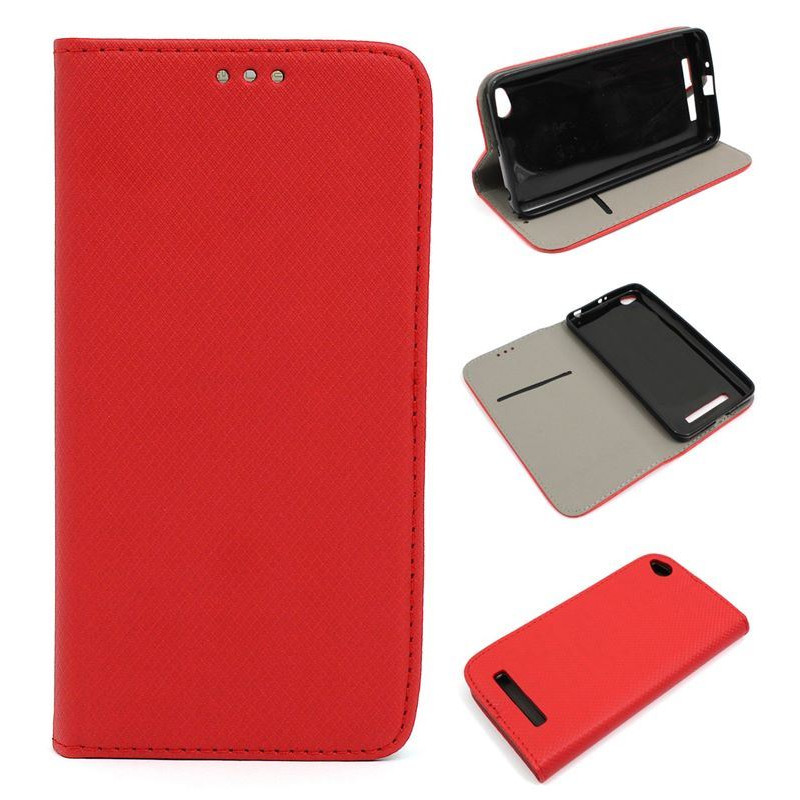 Etui Smart Magnet na telefon Xiaomi Redmi 4A czerwony