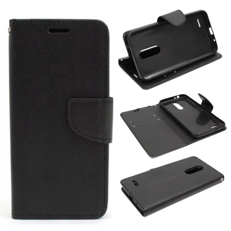 Etui Fancy Diary na telefon LG K10 2018 / K10+ 2018 / K11 X410 czarne