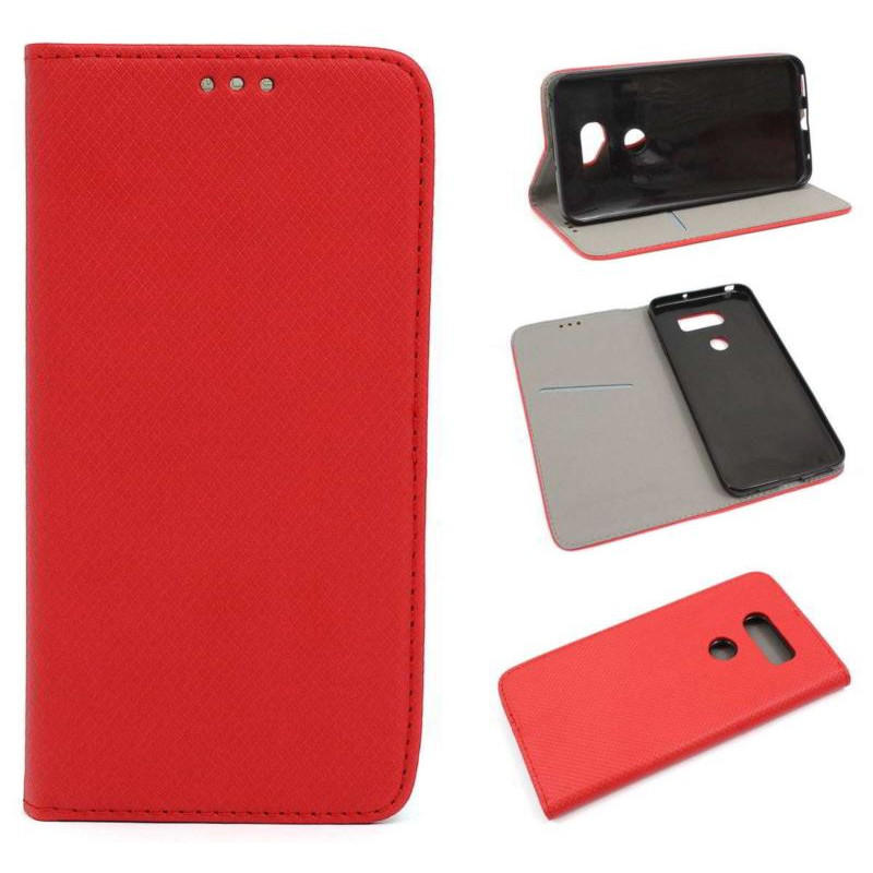 Etui Smart Magnet na telefon LG V30 V30+ V30S V30S+ czerwony