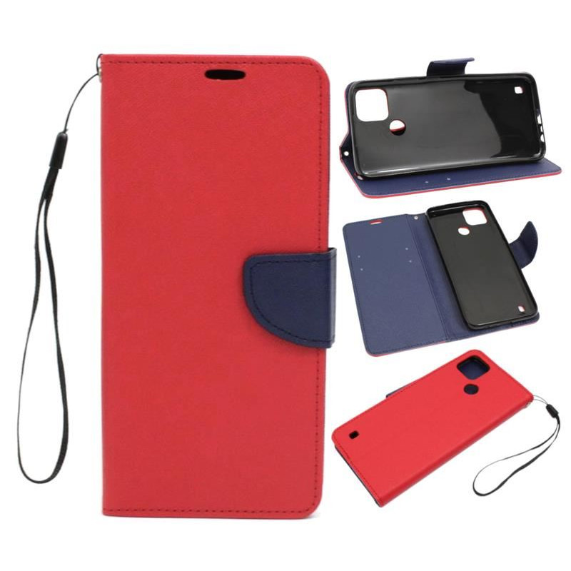 Etui Fancy Diary na telefon Realme C21Y / C25Y czerwone