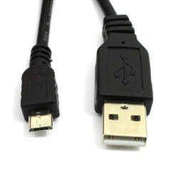 Kabel USB Typ A USB-A 2.0 - Micro USB microUSB 5m czarny wytrzymały mocny szybki przewód Hi-Speed
